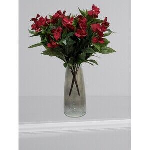 Cucumi Smoky Gray Glass Flower Vase 8.25" Tall